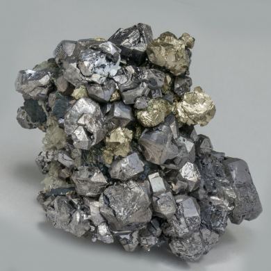 Galena with Pyrite and Baryte