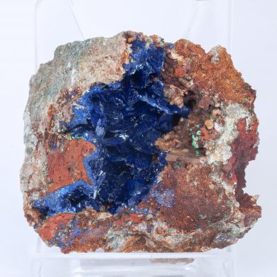Azurite with Quartz