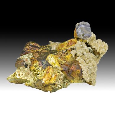 Fluorapatite with Chalcopyrite, Siderite