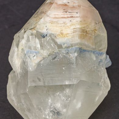 Dumortierite, Hematite (?) in Quartz