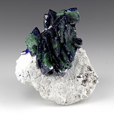 Azurite with Malachite