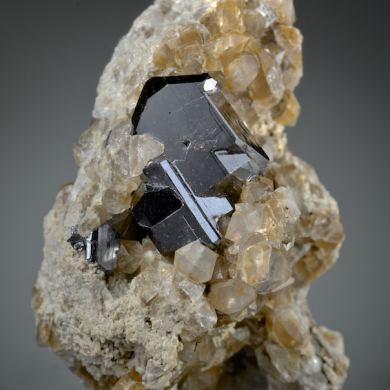 Rutile on Quartz - Very fine crystals