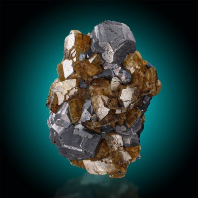 Galena  on Siderite