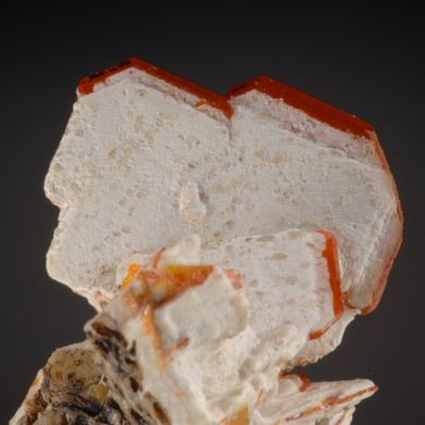 Wulfenite coated with Calcite/ Cerussite