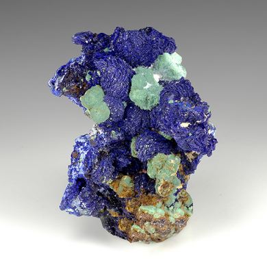 Azurite with Malachite