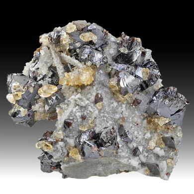 Sphalerite with Calcite, Quartz