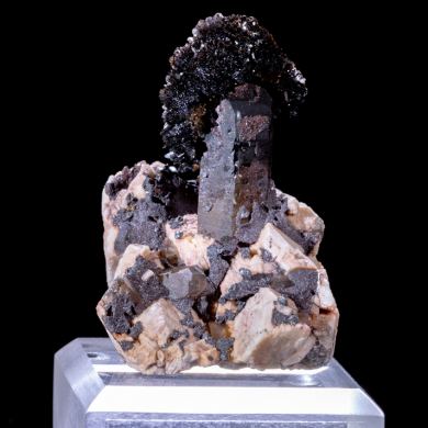 Goethite Spray on Smoky Quartz & Microcline