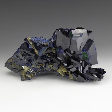 Azurite with Malachite