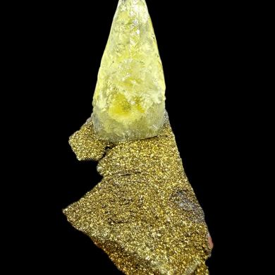 Calcite, chalcopyrite