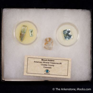 Beryl var. Aquamarine & Topaz (Rough & Cut set)