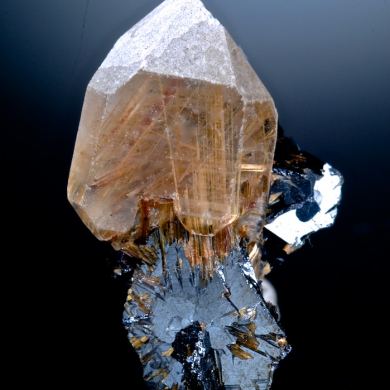 Rutilated Quartz and Hematite