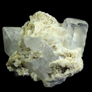 Beryl (var. Goshenite) and Quartz with Schorl