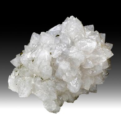 Quartz with Chalcopyrite, Fluorite