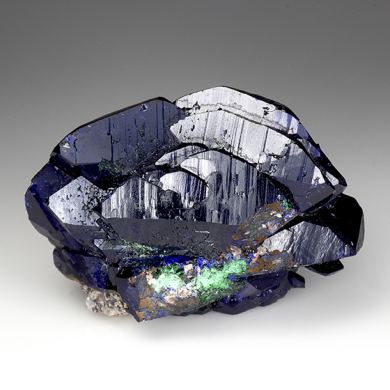 Azurite with Malachite