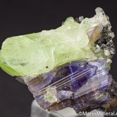 Tanzanite with Diopside