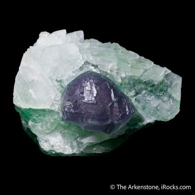 Fluorite (curved crystal habit) on Fluorite