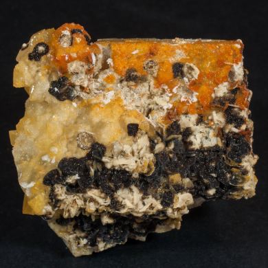 Fluorite with Quartz, Goethite and Baryte