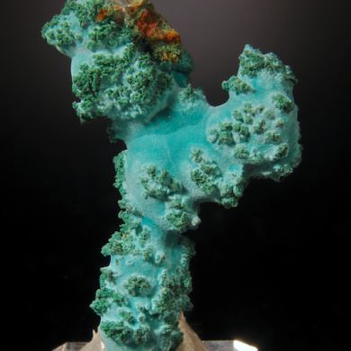 Rosasite on Malachite-  