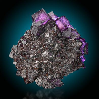 Fluorite  on Sphalerite