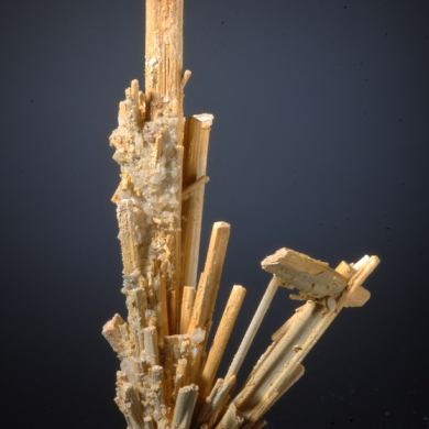 Valentinite crystals on Stibiconite ps after Stibnite