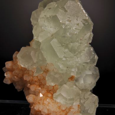 Fluorite (dodecahedral) on Quartz