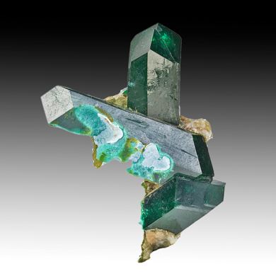 Dioptase with Plancheite