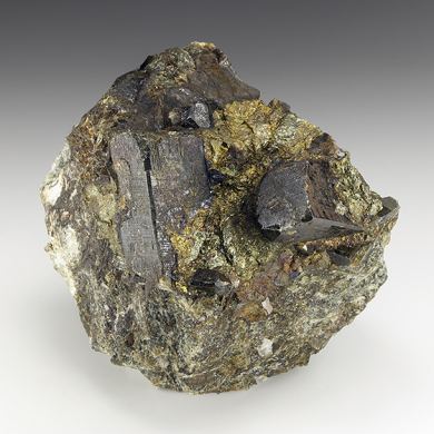 Diopside with Chalcopyrite