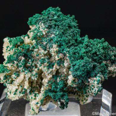 Rosasite on Calcite