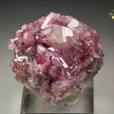 gem VESUVIANITE with RASPBERRY CAPS