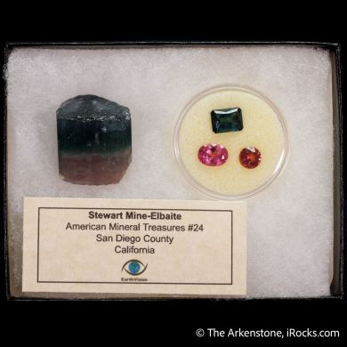 Elbaite Tourmaline (Rough & Cut set)