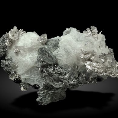 Silver with Löllingite and Calcite
