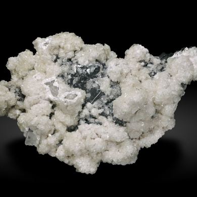 Imayoshiite with Sphalerite, Tobermorite (Group) and Calcite