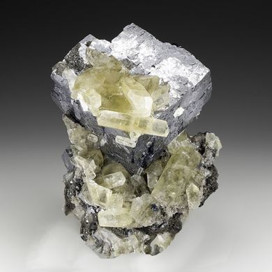 Galena with Calcite, Dolomite