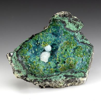 Chrysocolla with Calcite