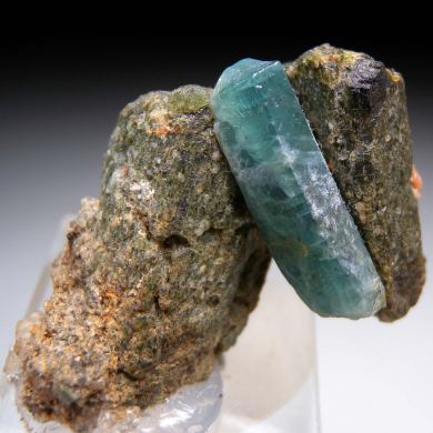Apatite on Diopside (?)