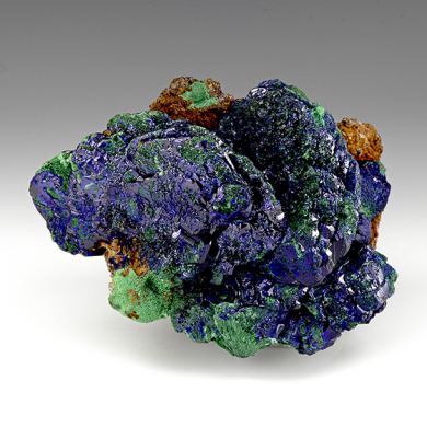 Azurite with Malachite