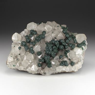 Malachite with Quartz