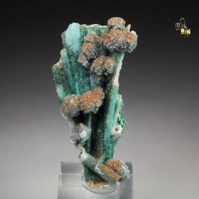CHRYSOCOLLA pseudomorph, MALACHITE