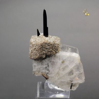 CATAPLEIITE pseudomorph, AEGIRINE