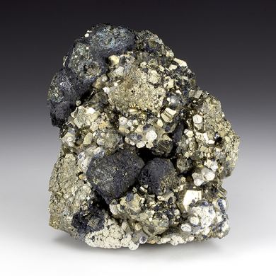 Pyrite with Sphalerite, Siderite
