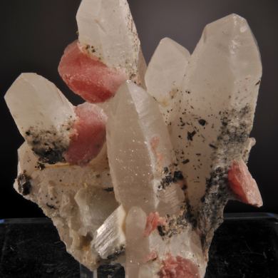 Rhodochrosite on Quartz with Sphalerite etc