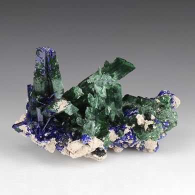 Azurite with Malachite