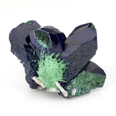 Azurite with Malachite