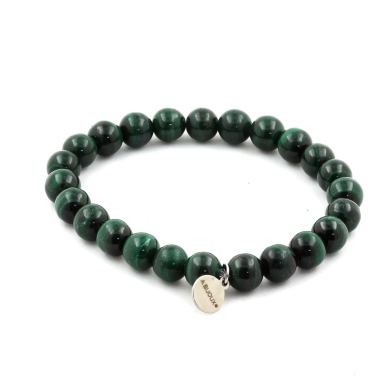 Malachite from DR Congo Bracelet 8 mm Beads.