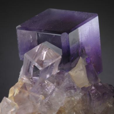 Fluorite - beveled edge cubes with phantoms