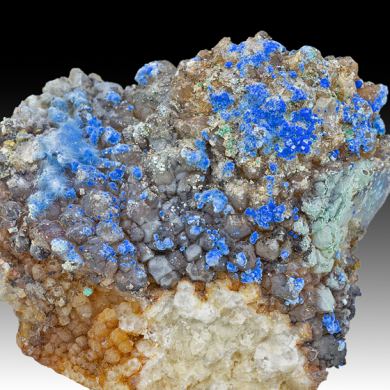 Cyanotrichite with Linarite