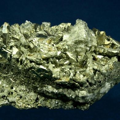 Pyrite with Calcite
