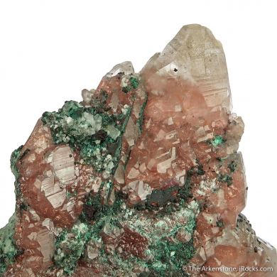Copper in Calcite with Malachite