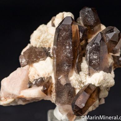 Smokey Quartz on Feldspar