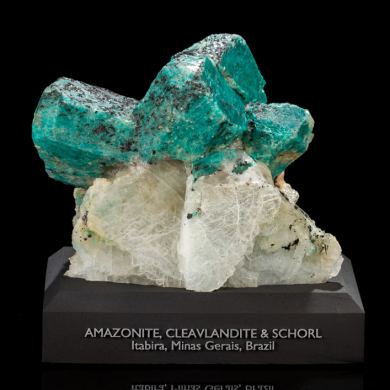 Amazonite, Cleavlandite & Schorl from Brazil